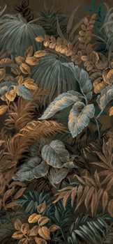 Luxurious jungle-green porcelain tile with a semi-glossy finish, evoking timeless elegance and sophisticated veined stone allure.