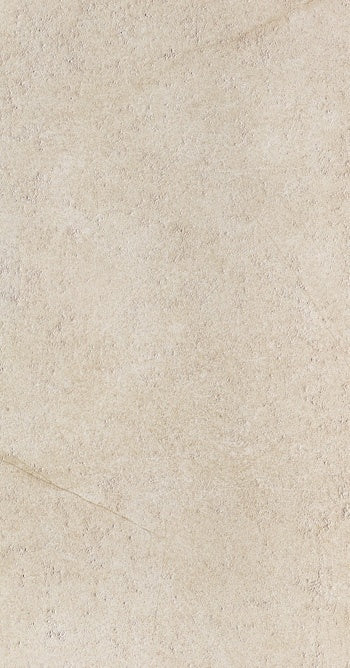 Rectified almond-beige porcelain tile with a matte finish, embodying minimalist sophistication and sleek urban elegance.