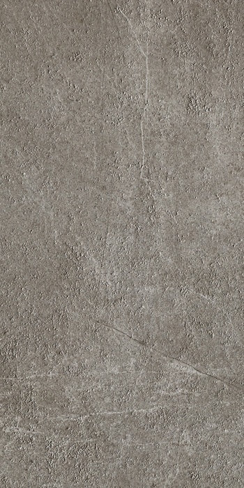 Rectified matte gray porcelain tile with refined minimalist lines, embodying understated Italian luxury for contemporary interiors.