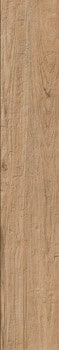 Aged beige porcelain plank with warm wood grain texture, evoking timeworn elegance and rustic sophistication.