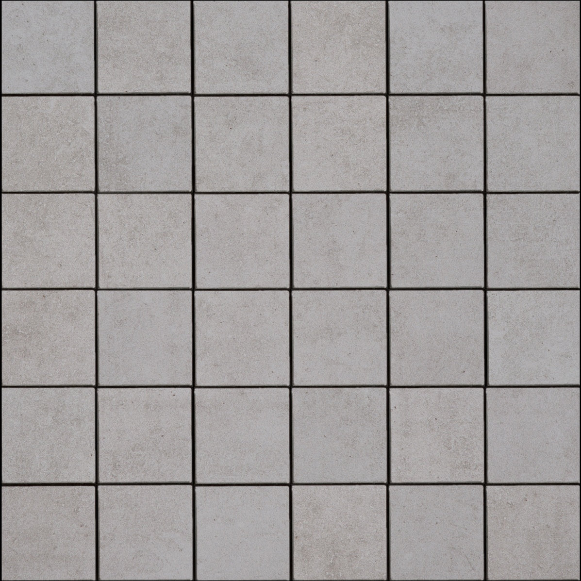 Matte white porcelain mosaic with interlocking square tiles in a clean straight-stack pattern, exuding timeless elegance and handcrafted charm.