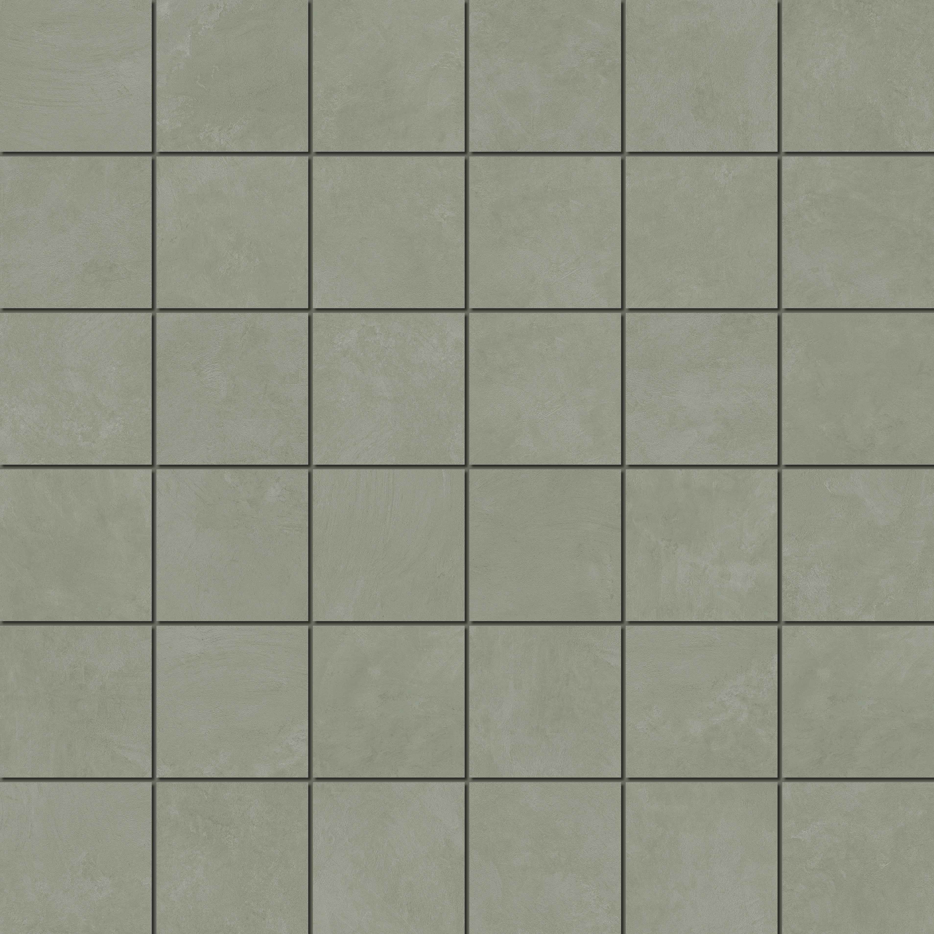 Taupe porcelain mosaic with a soft matte plaster finish, exuding minimalist elegance and warm serenity for refined interiors.
