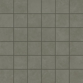 Matte military-green porcelain mosaic with reclaimed wood texture, exuding serene elegance in a minimalist straight-stack design.