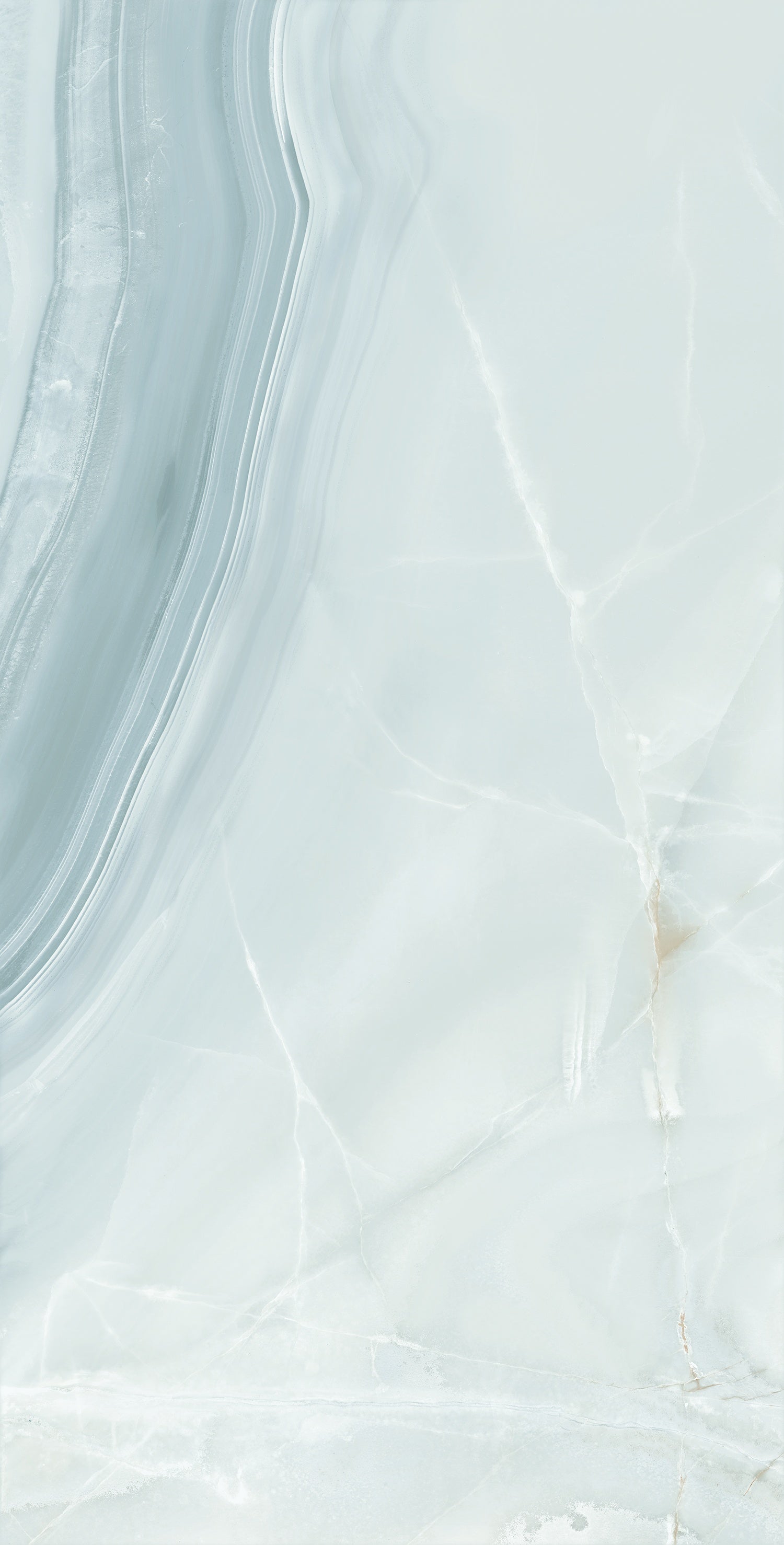 Luxurious porcelain tile with delicate agate veining in soft white, evoking natural elegance and refined grandeur.