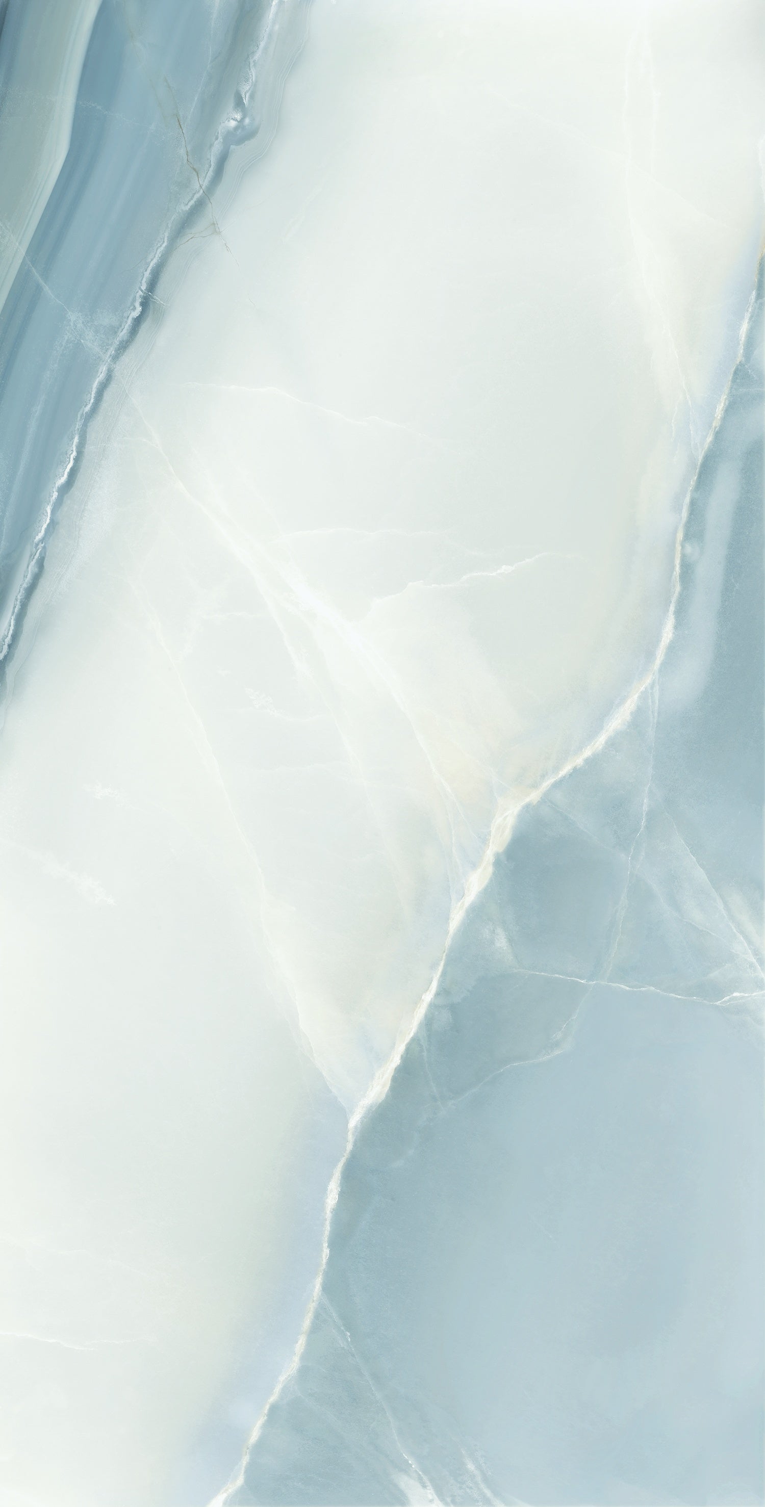 Luxurious porcelain tile with agate-inspired veining in soft white, semi-glossy finish, evoking natural elegance and refined opulence.