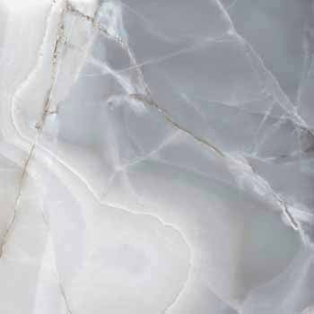Luxurious porcelain tile with agate-inspired veining in soft white, semi-glossy finish, evoking natural elegance and refined opulence.
