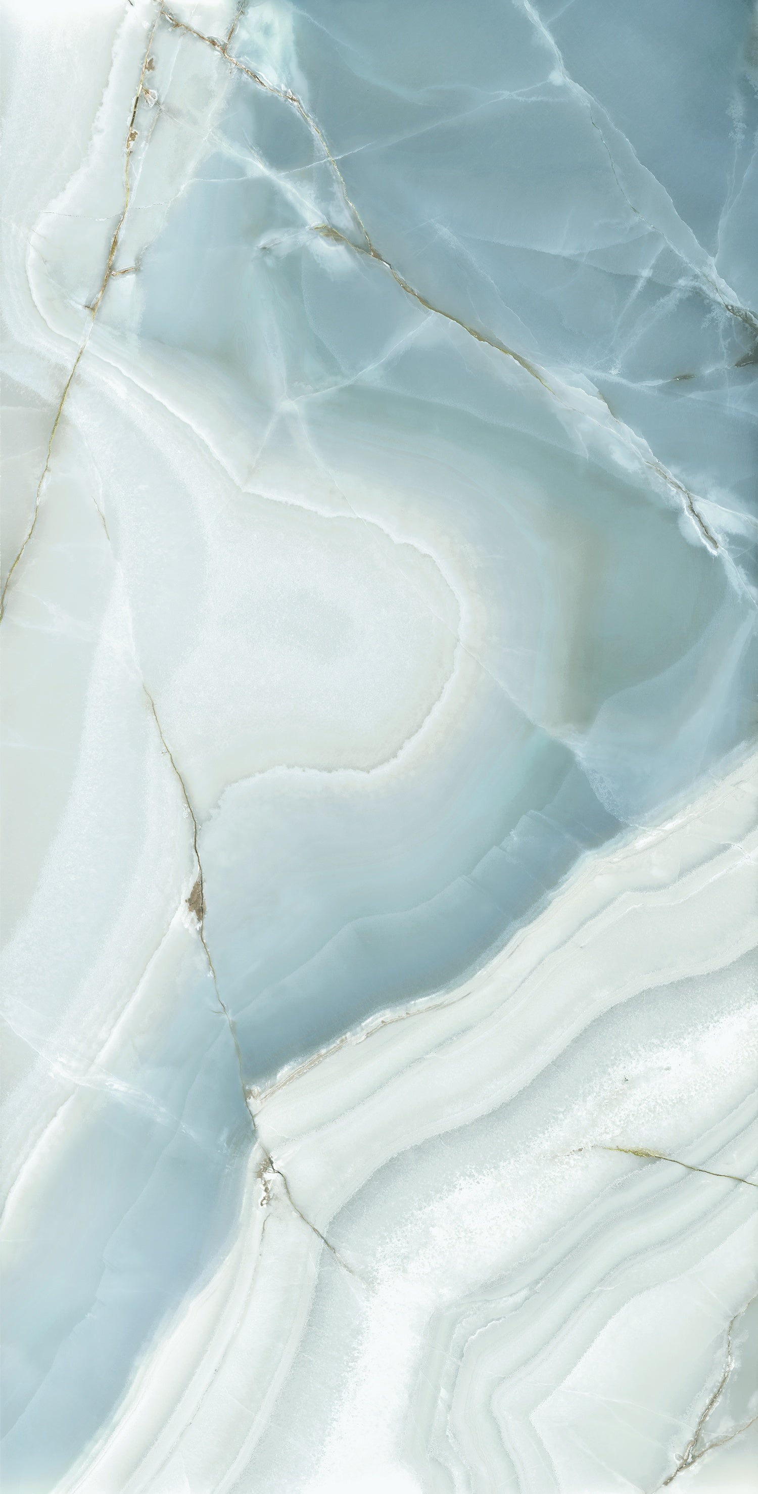 White agate-effect porcelain bullnose trim with matte finish and subtle veining for refined, organic-modern luxury interiors.