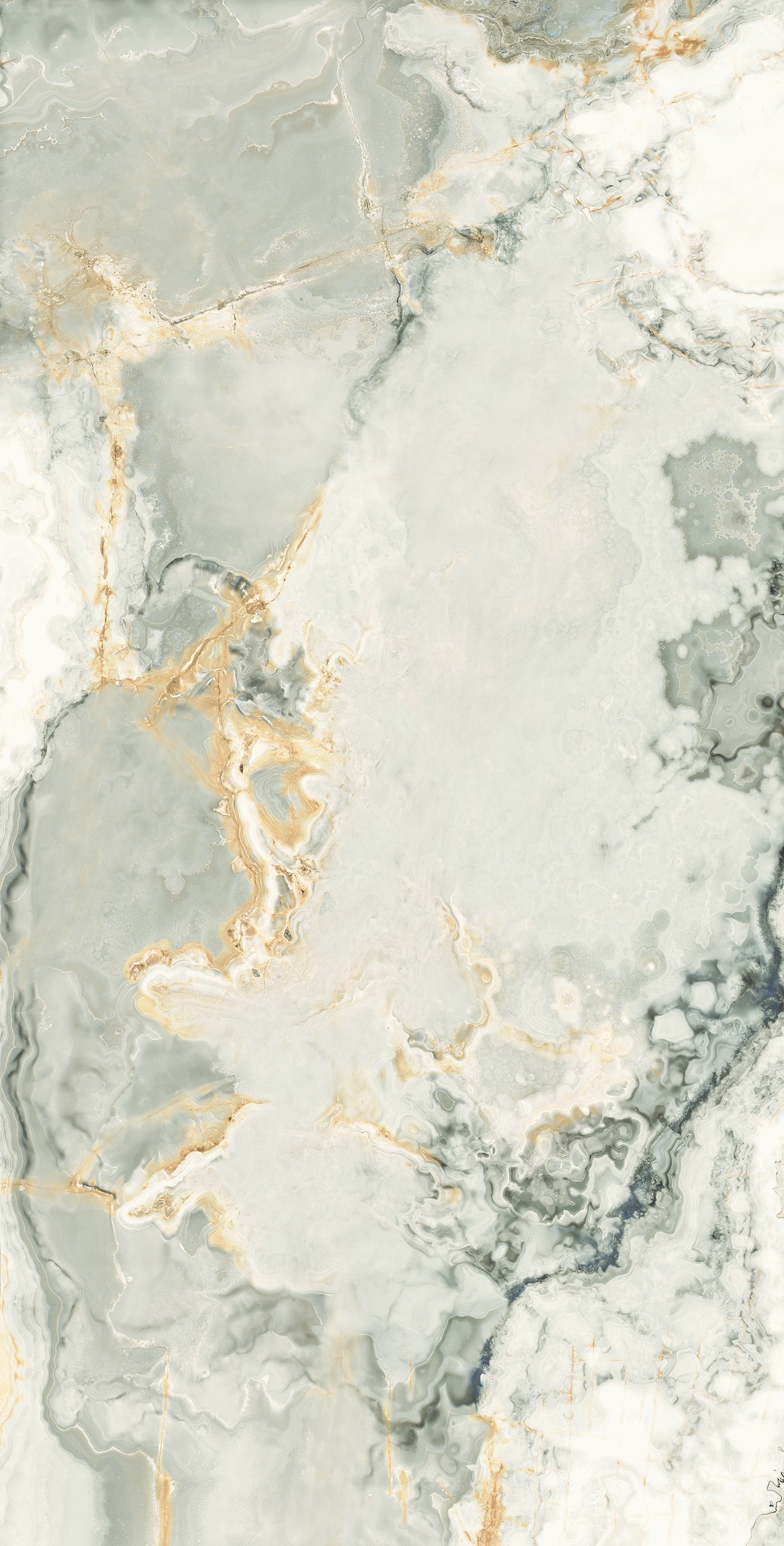 Matte gray porcelain tile with refined travertine veining, evoking natural stone luxury in a contemporary, artisanal finish.