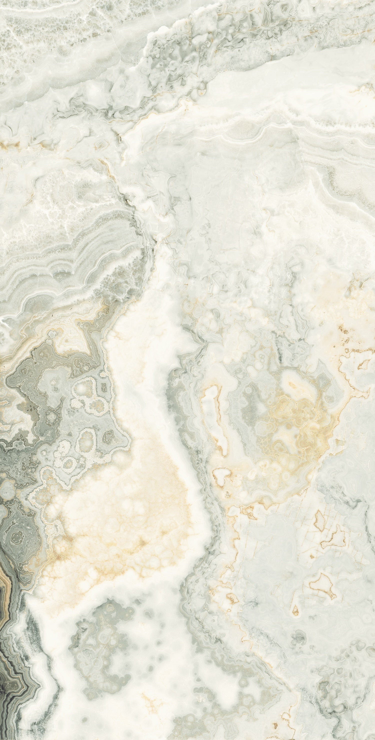 Luxurious rectified porcelain tile with refined travertine veins in soft grey, semi-gloss finish for timeless elegance.