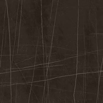 Black marble-effect porcelain tile with elegant gold-enhanced veining, offering timeless sophistication for luxurious interiors.