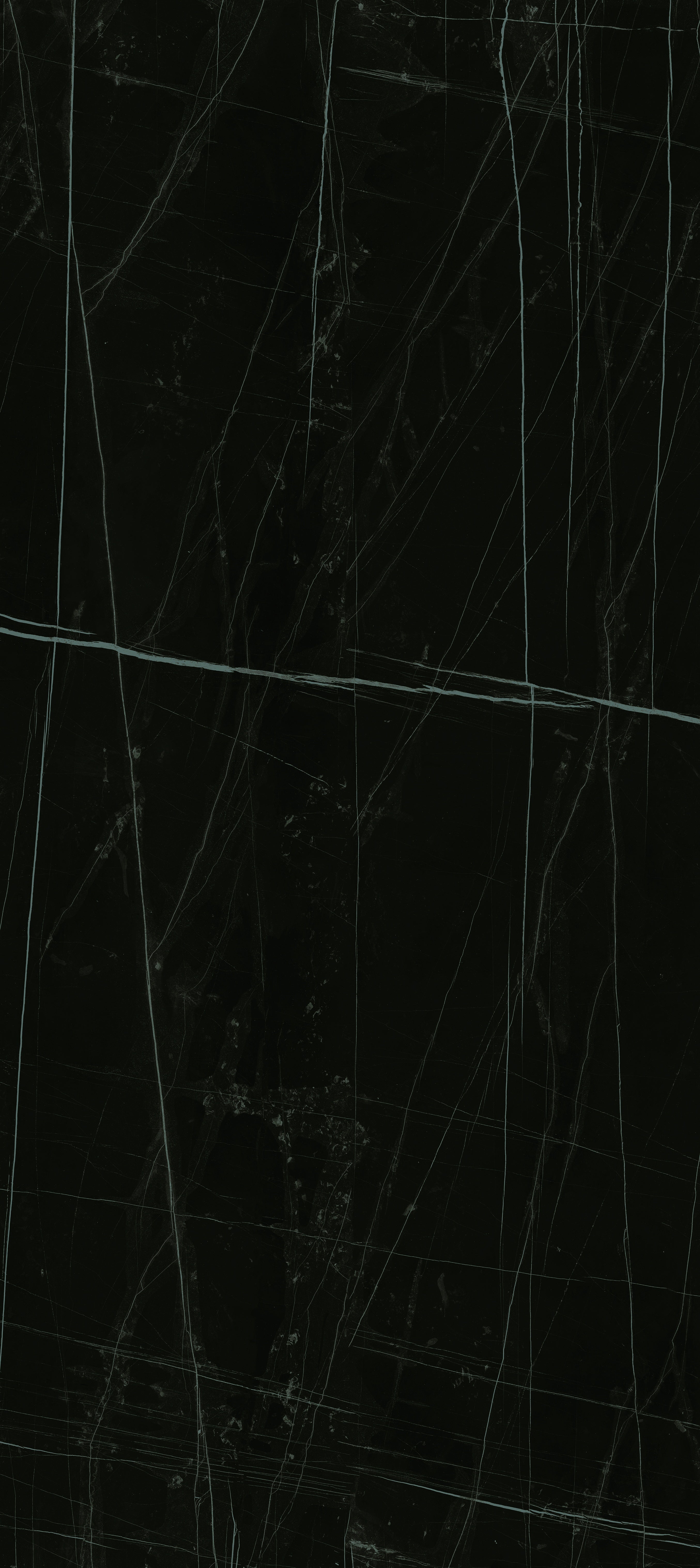 Black marble-look porcelain wall tile with elegant veining and a refined matte finish, exuding timeless sophistication.