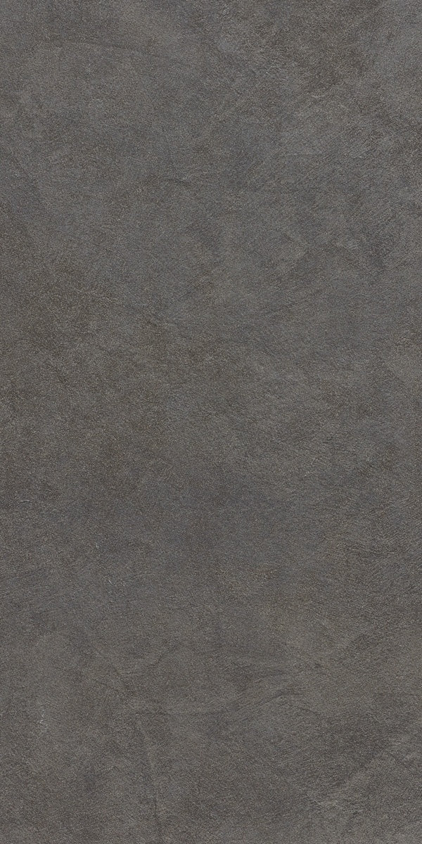 Dark gray porcelain tile with a soft matte resin texture, offering a sleek contemporary surface for refined minimalist interiors.