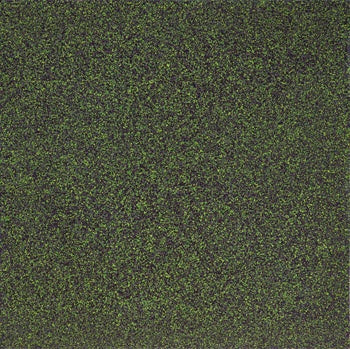 Luxurious large-format terrazzo-look porcelain tile in deep green with glossy, restorable finish and bold chips-and-flakes texture.