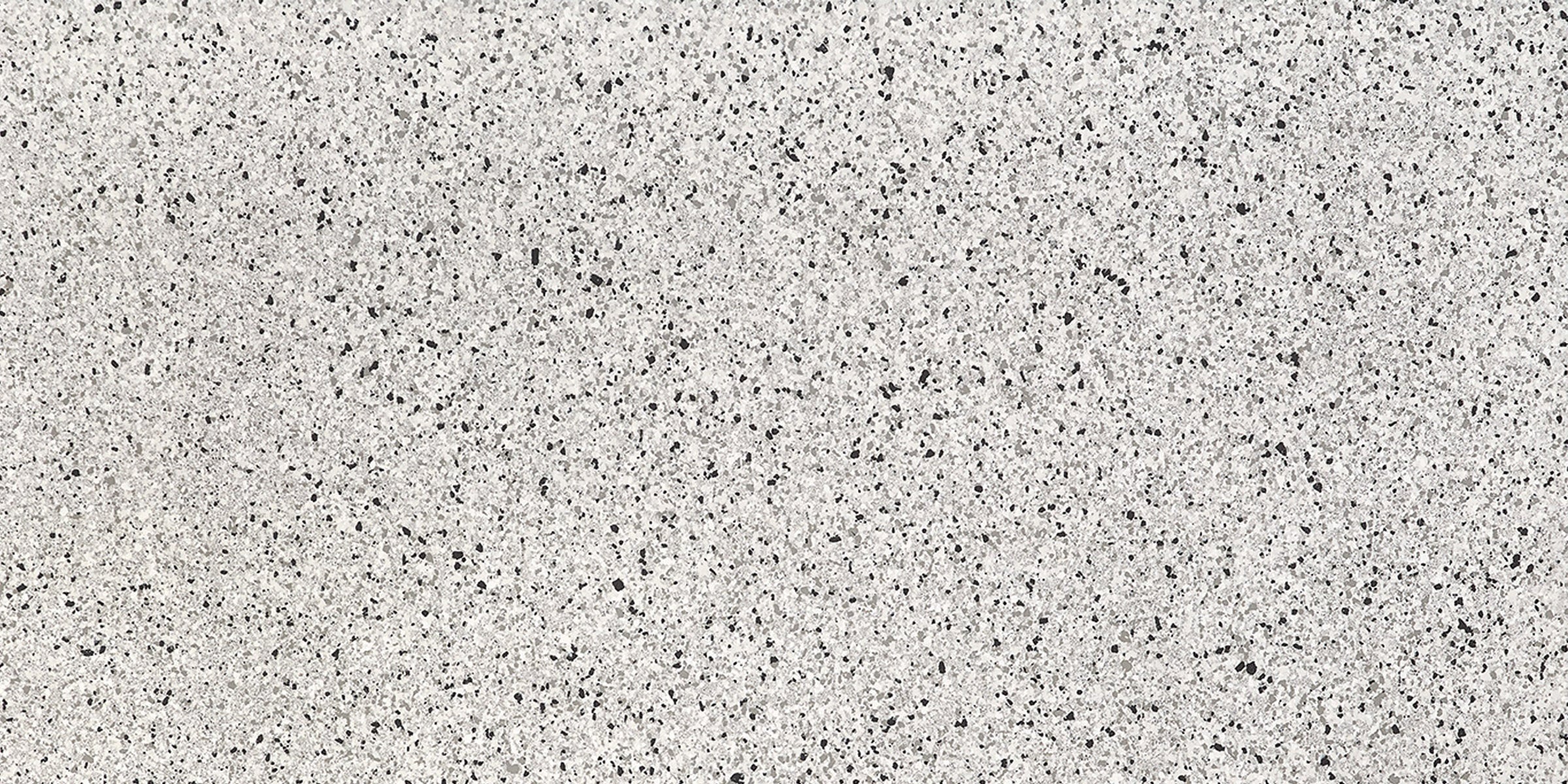 Porcelain terrazzo tile with glossy white surface and elegant chips, embodying timeless luxury for sophisticated interiors.