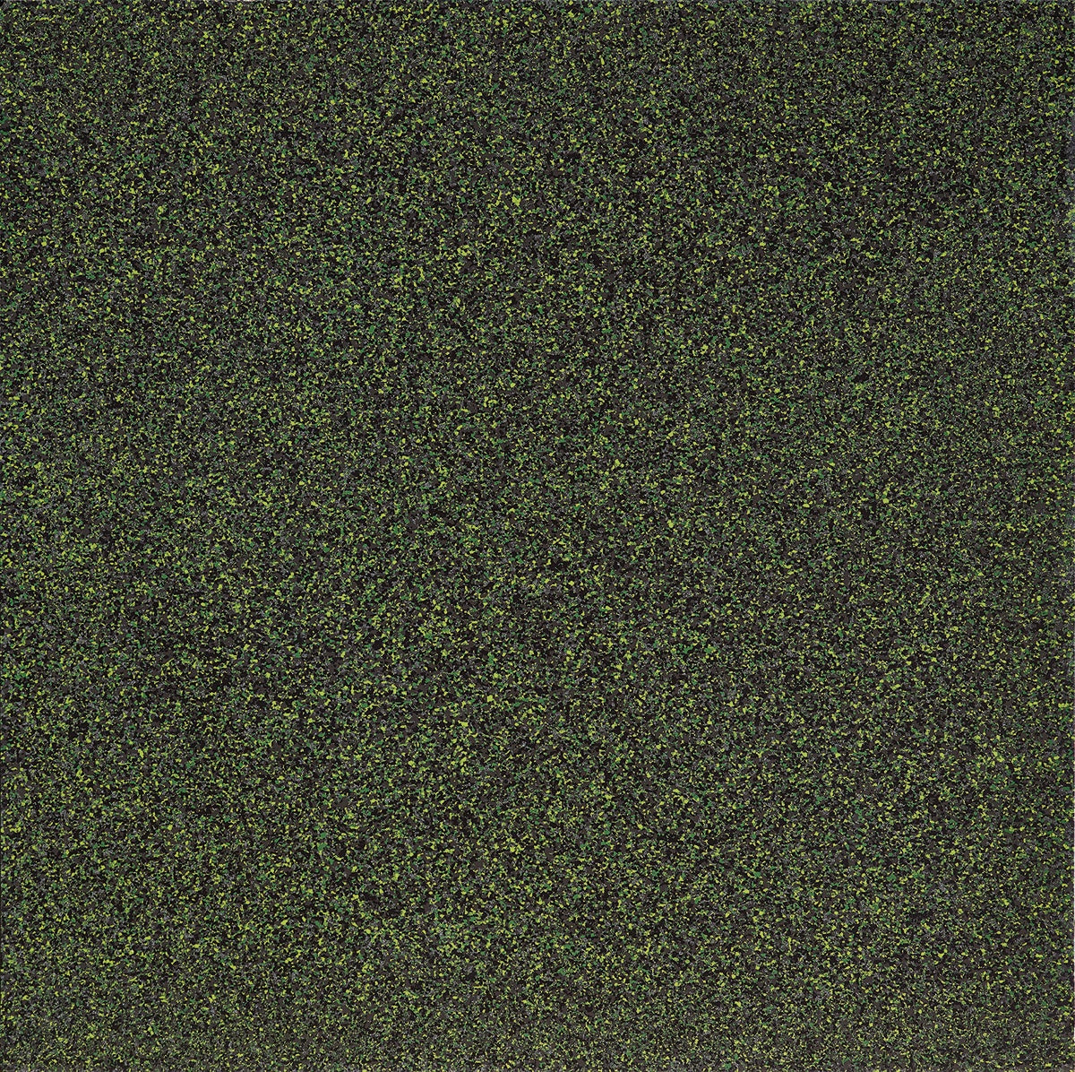 Elegant deep green porcelain bullnose trim with terrazzo-inspired chips, exuding timeless sophistication and bold modern luxury.