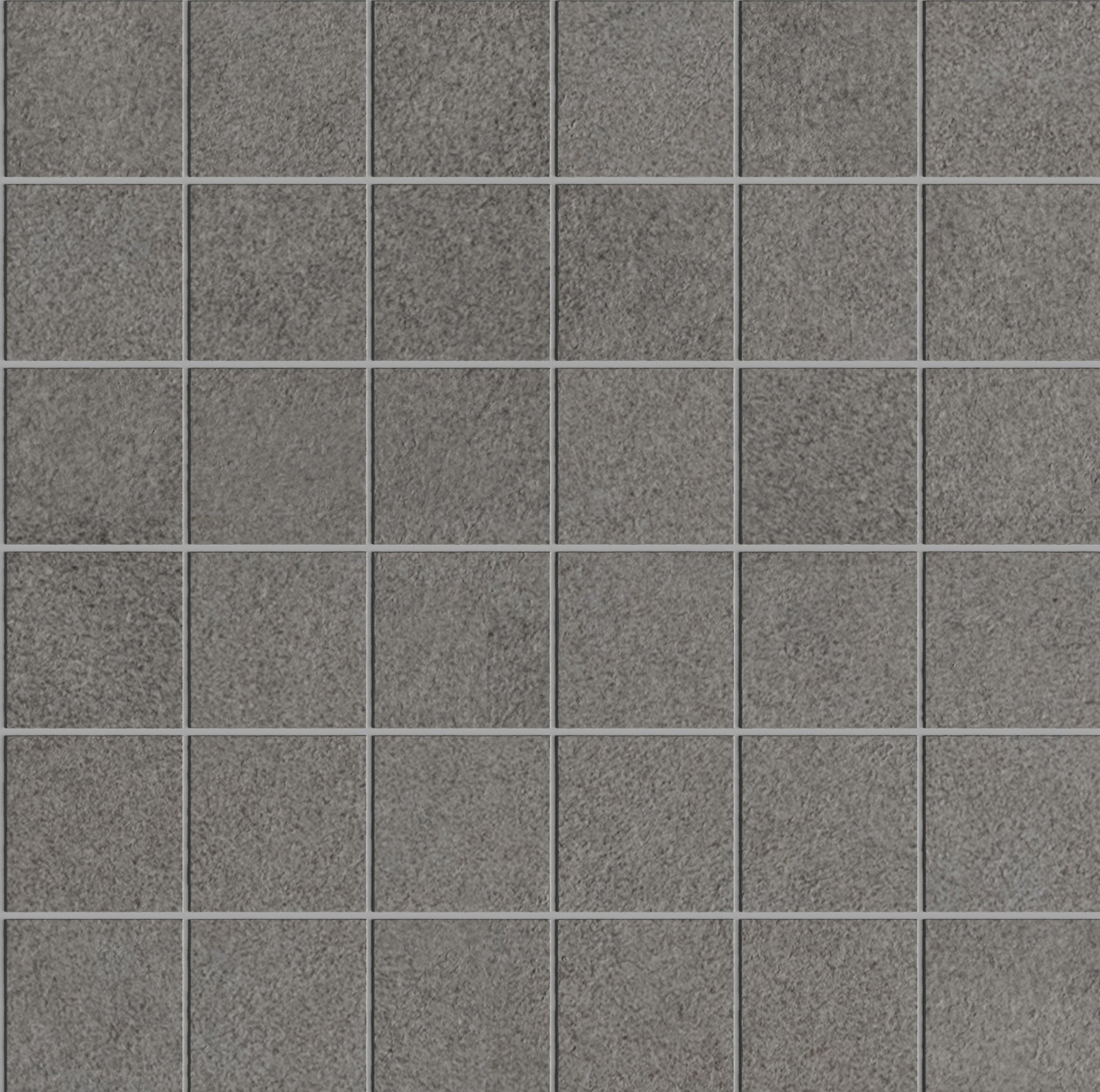 Dark gray concrete-look porcelain mosaic with raw industrial texture, matte finish, and rugged elegance for bold, timeless spaces.