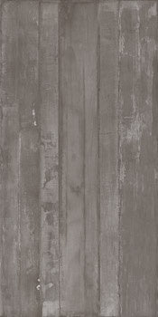 Dark gray porcelain tile with a soft-lined concrete texture, matte finish, and refined industrial elegance.
