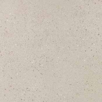 Matte white porcelain tile with subtle multicolored grains and industrial concrete elegance, rectified edges for seamless luxury.