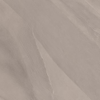 Elegant matte slate-look porcelain tile with volcanic texture in soft gray, full-body depth for organic sophistication.