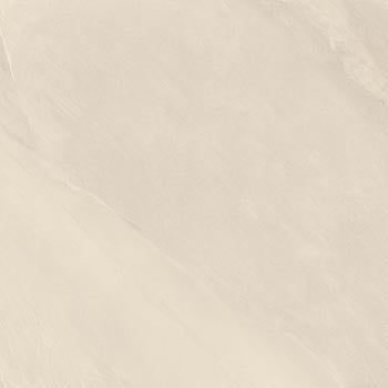 Matte white porcelain tile with volcanic slate texture, evoking Iceland’s raw elegance in a refined, rectified square format.