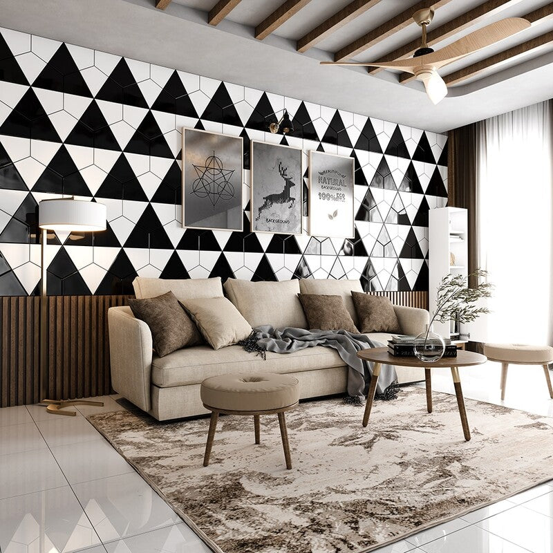 STATUS CERAMIC: Royal Diamond Field Tile (glossy | 6"x6"x3/8" | beveled)