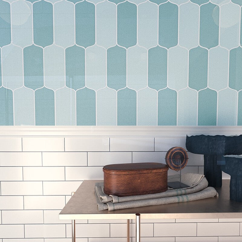 STATUS CERAMIC: Witty Tear Field Field Tile (glossy | 3"x8"x5/8" | beveled)