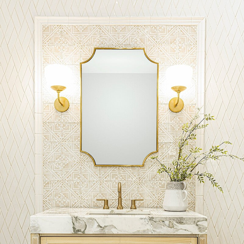 STATUS CERAMIC: Royal Chevron Field Tile (glossy | 2"x6"x3/8" | beveled)