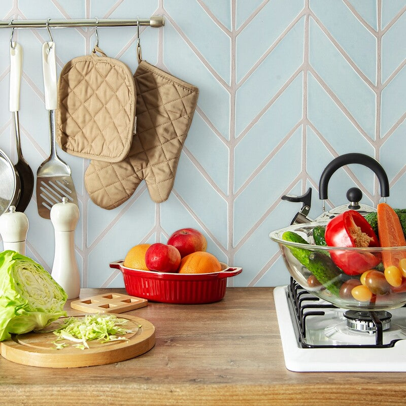 STATUS CERAMIC: Jules Chevron Field Tile (glossy | 2"x6"x3/8" | beveled)