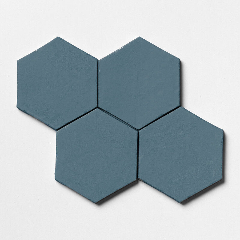 TRACES: Maui Hexagon Glazed Terracotta Field Tile (5"x5"x3/8" | matte)
