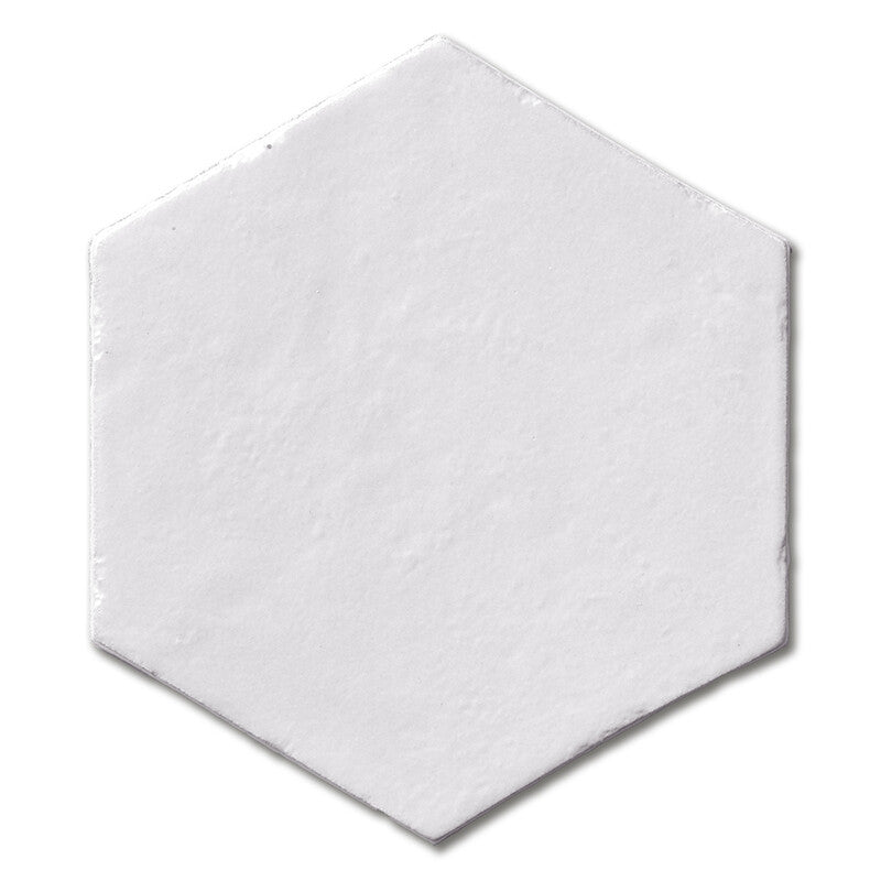 TRACES: Milos Hexagon Glazed Terracotta Field Tile (5"x5"x3/8" | matte)