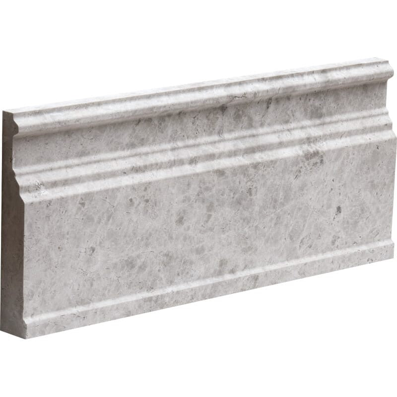 SILVER SHADOW : Baseboard (honed | 5"x12"x1/16" | straight cut)