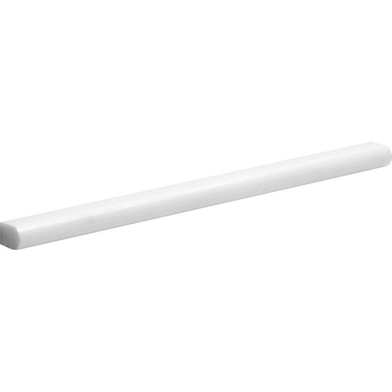 SNOW WHITE : Pencil Liner (polished | 11/16"x12"x1/2" | straight cut)