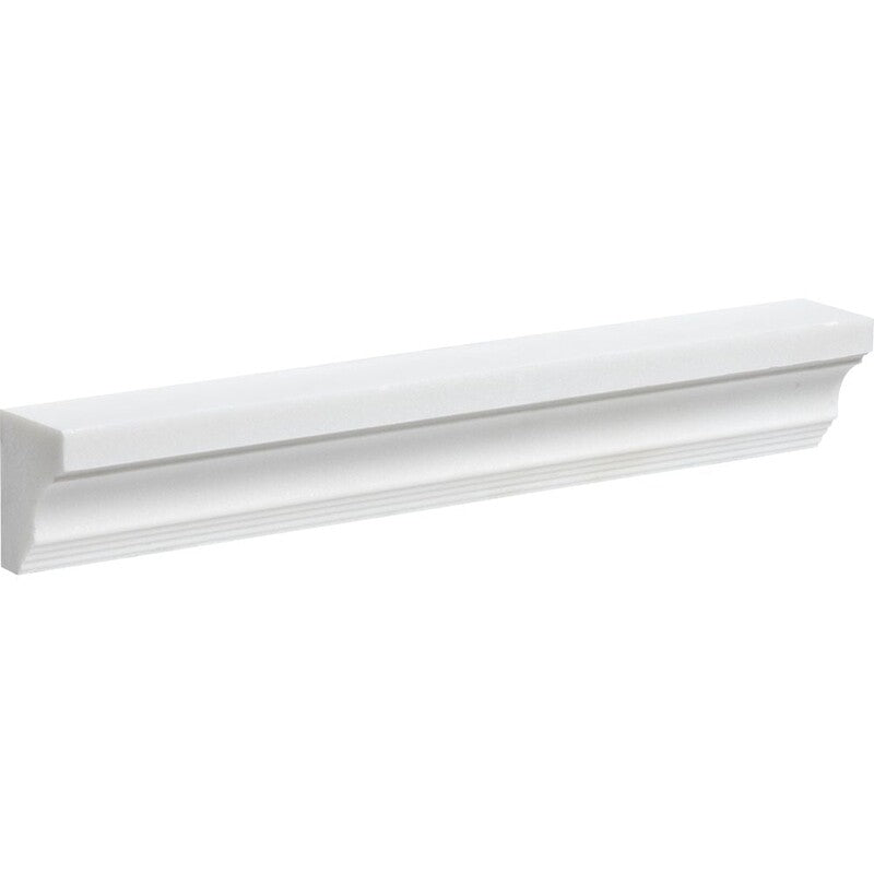 ASPEN WHITE : Cornice Molding (honed | 2"x12"x1" | straight cut)