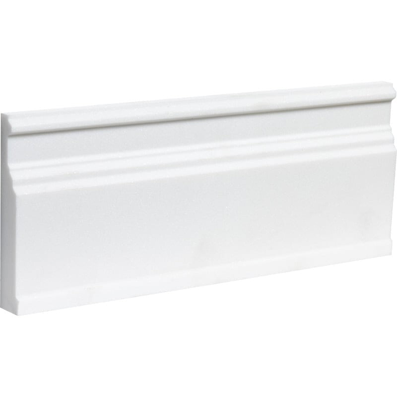 SNOW WHITE : Baseboard (polished | 5"x12"x1/16" | straight cut)