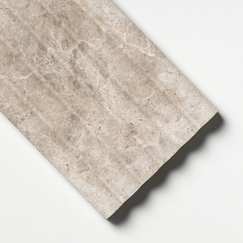 FLUTED: Silver Shadow Field Deco Tile (honed | 6"x12"x3/4" | straight cut)