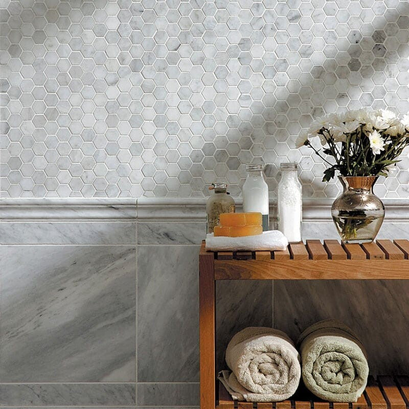 AVENZA : Hexagon Mosaic (honed | 10"x12"x3/8" | straight cut)