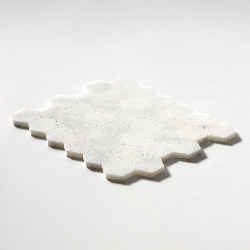 GLACIER : Hexagon Mosaic (honed | 10"x12"x3/8" | straight cut)