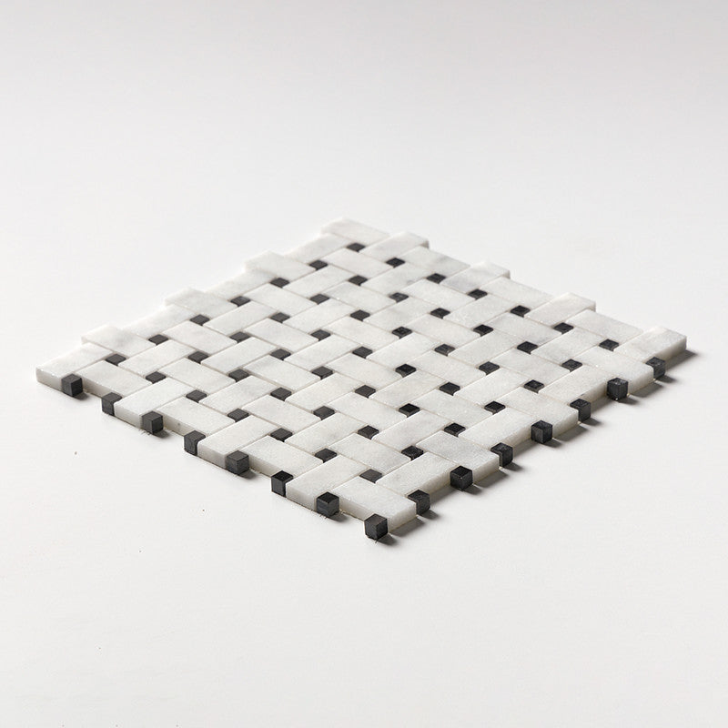 AVALON: Basketweave Mosaic (polished | 12"x12"x3/8" | straight cut)