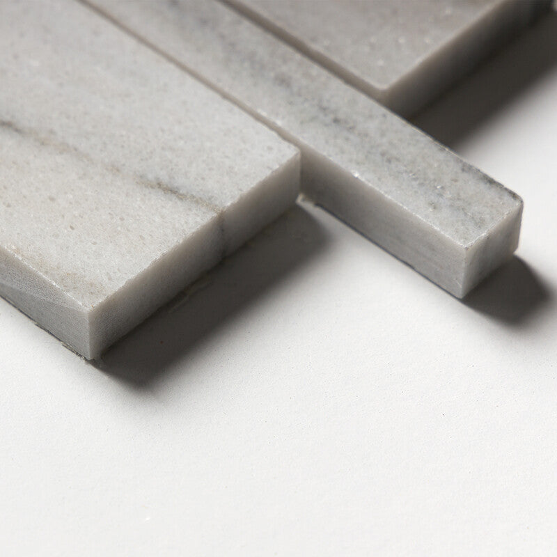 SKYLINE : Slides Random Strip Mosaic (polished | 11"x17"x1/2" | straight cut)