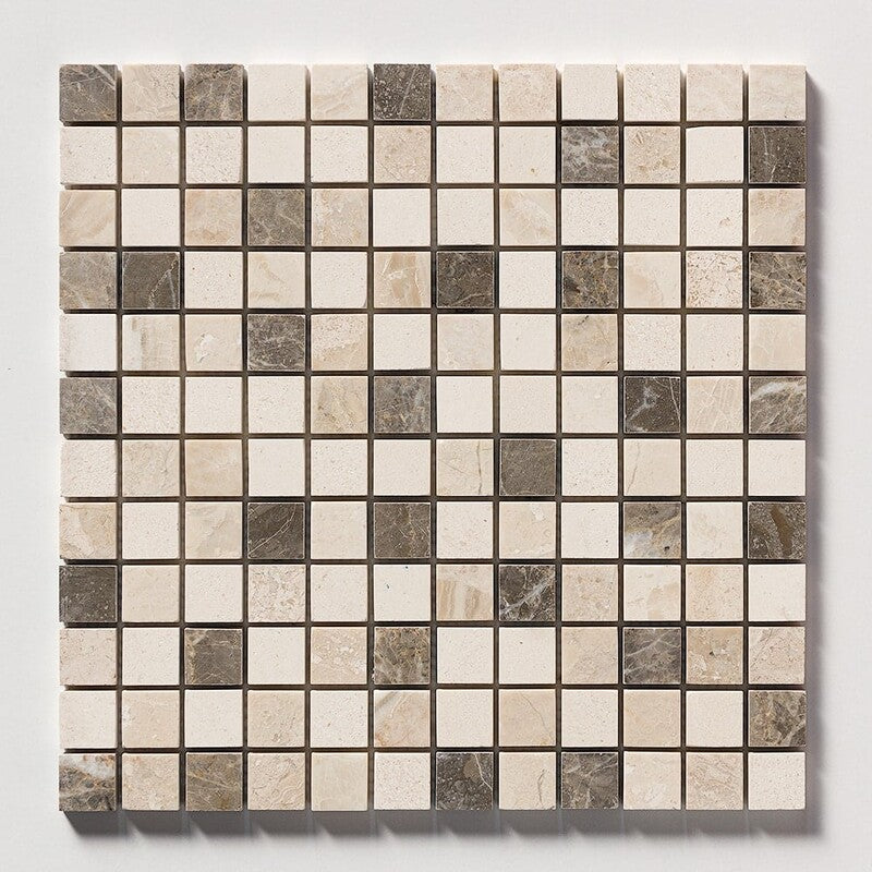 DIANA ROYAL : 1X1 Straight Stack Mosaic (honed | 12"x12"x3/8" | straight cut)