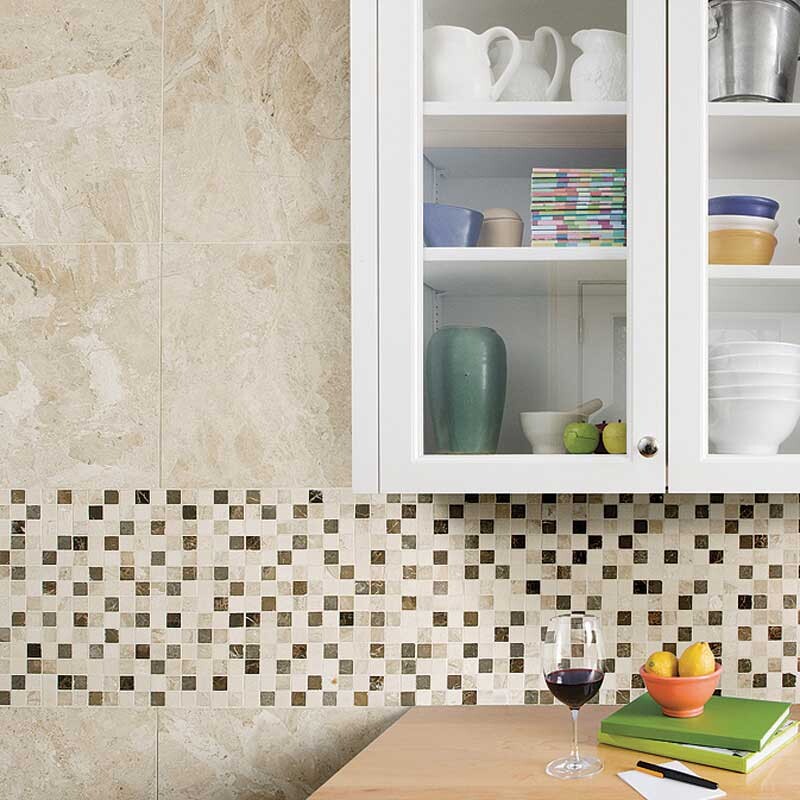 DIANA ROYAL : 1X1 Straight Stack Mosaic (honed | 12"x12"x3/8" | straight cut)