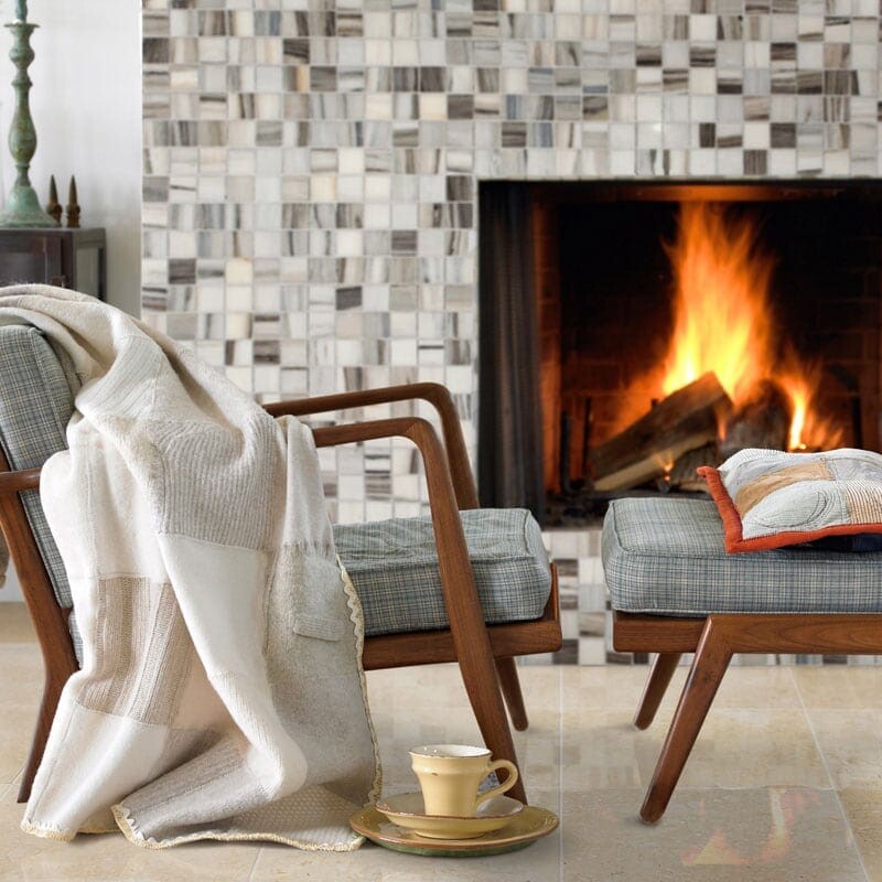 SKYLINE : 1X1 Straight Stack Mosaic (polished | 12"x12"x3/8" | straight cut)