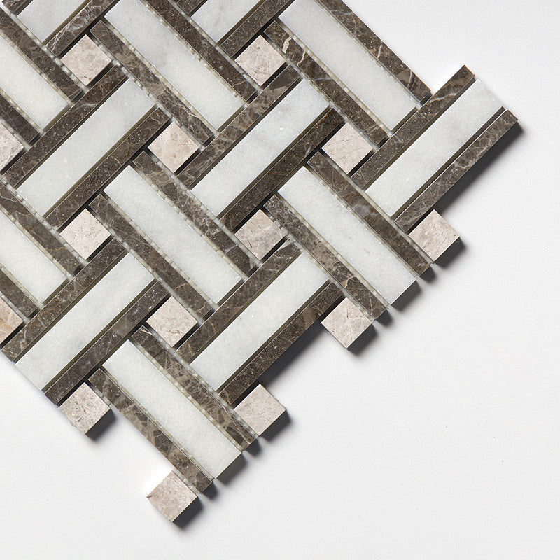 AVALON: Lattice Mosaic (polished | 12"x12"x3/8" | straight cut)