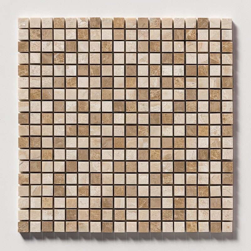 DIANA ROYAL : 5/8X5/8 Straight Stack Mosaic (polished | 12"x12"x3/8" | straight cut)