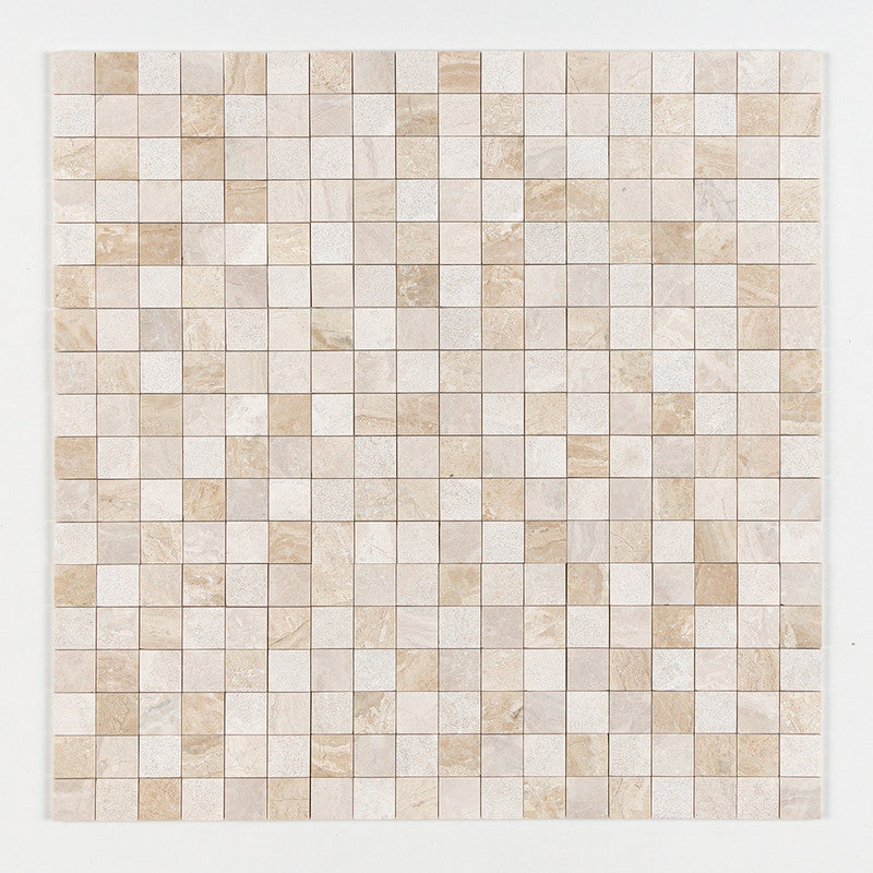 DIANA ROYAL : 2X2 Straight Stack Mosaic (textured | 12"x12"x3/8" | straight cut)