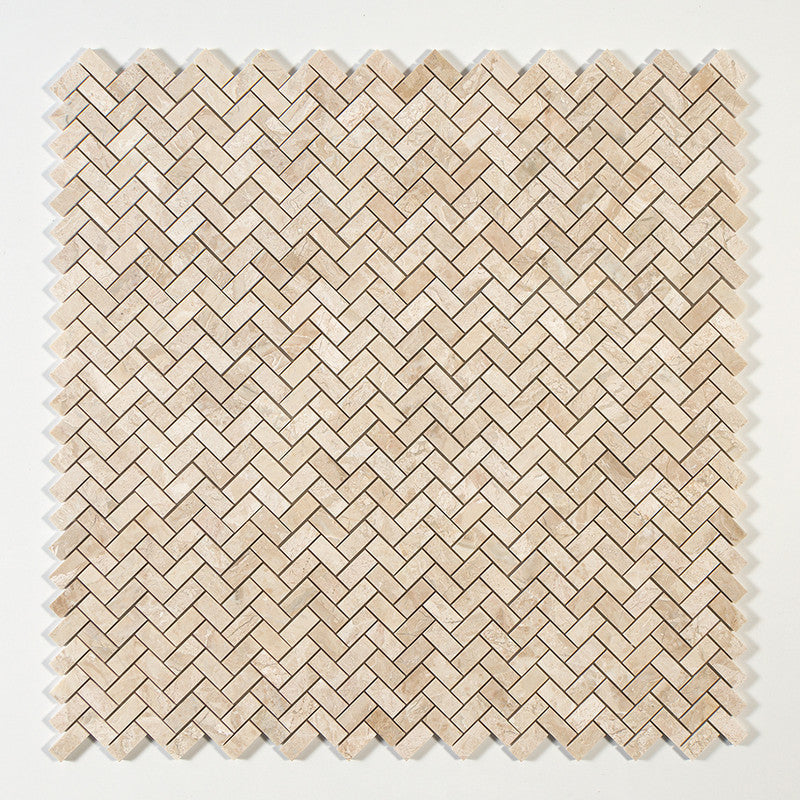 DIANA ROYAL : 1X2 Herringbone Mosaic (honed | 11"x11"x3/8" | straight cut)