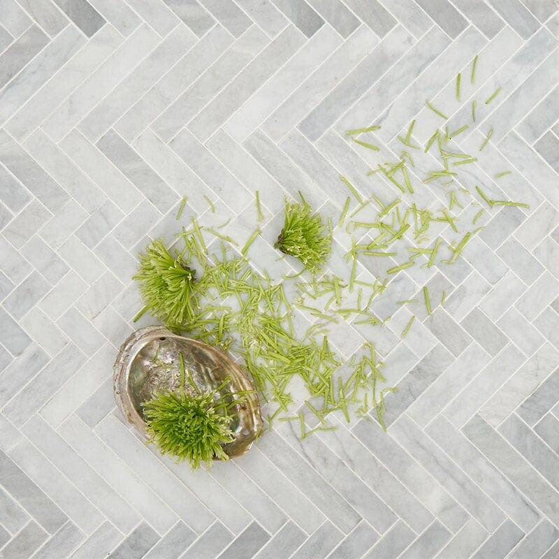 STUDIO : Mixed Herringbone Mosaic (honed | 12"x16"x5/6" | straight cut)