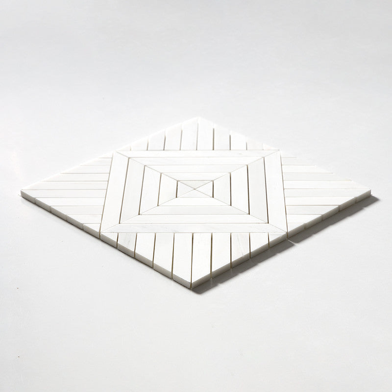 STUDIO : Ponte Lattice Mosaic (multi finish | 14"x14"x5/16" | straight cut)