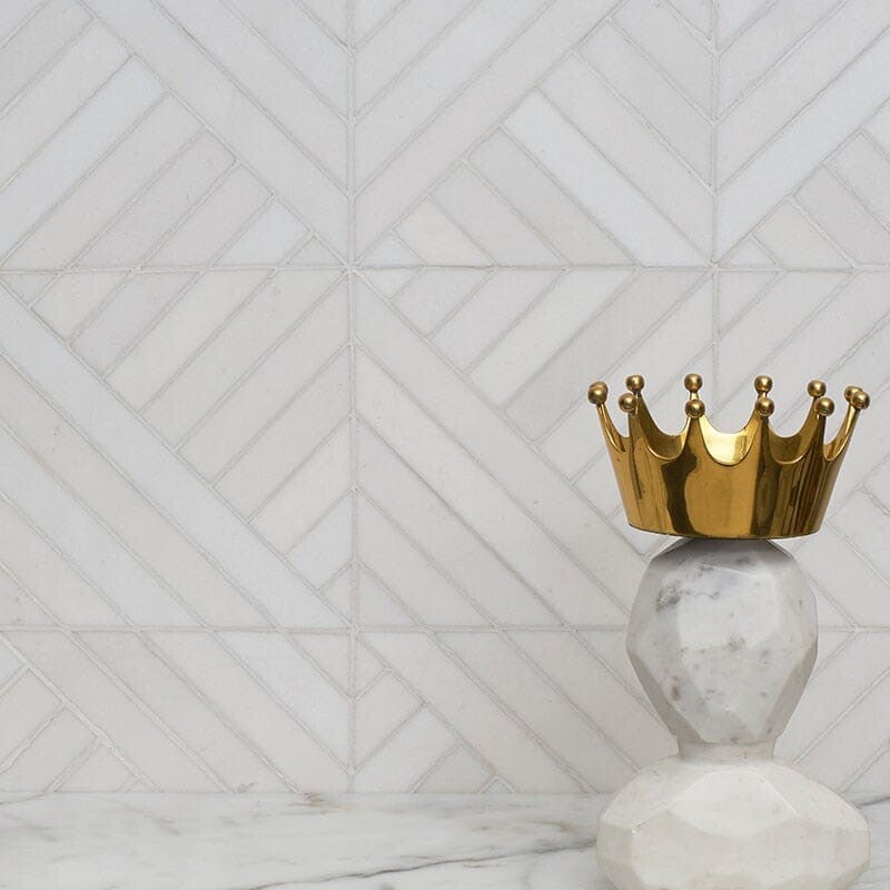 STUDIO : Ponte Lattice Mosaic (multi finish | 14"x14"x5/16" | straight cut)