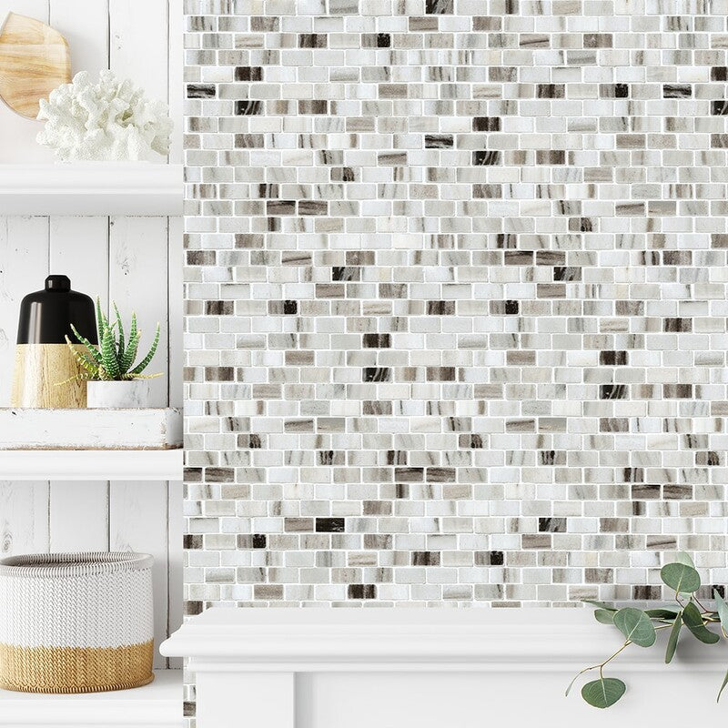 SKYLINE : 5/8X1 1/4 Staggered Joint Mosaic (honed | 12"x12"x3/8" | straight cut)